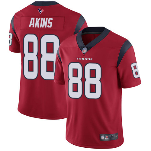 Houston Texans Limited Red Men Jordan Akins Alternate Jersey NFL Football 88 Vapor Untouchable
